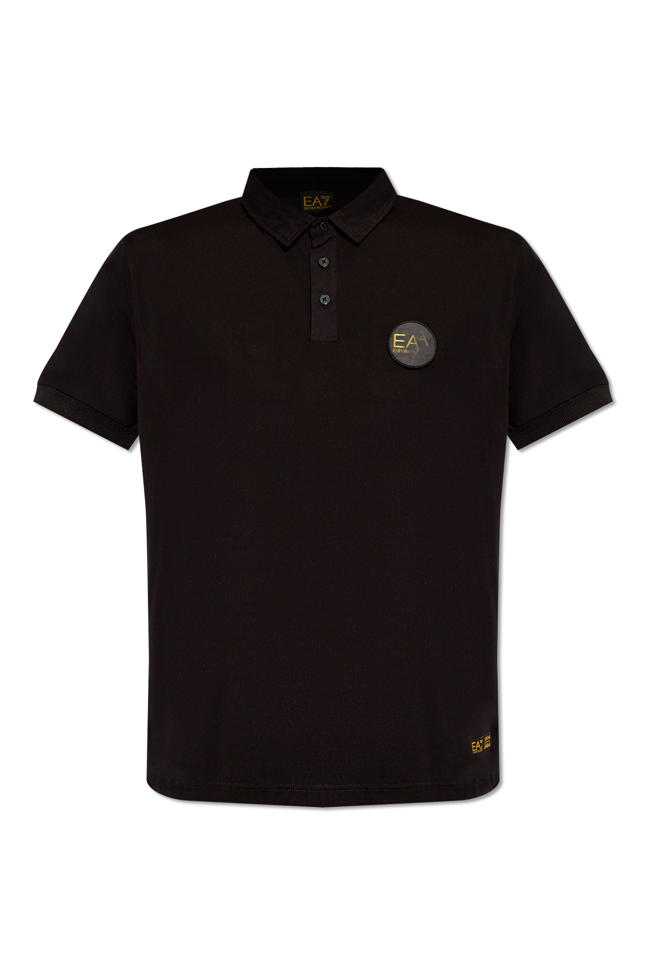 Black Polo shirt with logo EA7 Emporio Armani - CLOUDSPUN